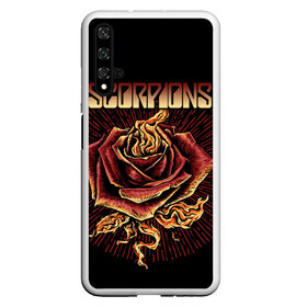 Чехол для Honor 20 с принтом Scorpions в Новосибирске, Силикон | Область печати: задняя сторона чехла, без боковых панелей | klaus meine | live in munich | return to forever | rock music | scorpions | you like | клаус майне | маттиас ябс | рудольф шенкер | скорпионз