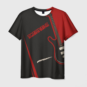 Мужская футболка 3D с принтом Scorpions в Новосибирске, 100% полиэфир | прямой крой, круглый вырез горловины, длина до линии бедер | klaus meine | live in munich | return to forever | rock music | scorpions | you like | клаус майне | маттиас ябс | рудольф шенкер | скорпионз