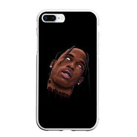 Чехол для iPhone 7Plus/8 Plus матовый с принтом Travis Scott в Новосибирске, Силикон | Область печати: задняя сторона чехла, без боковых панелей | astronomical | astroworld | astroworld travis scott | fortnite | travis scott | концерт | концерт fortnite | космос | рэпер | тревис | трэвис скотт | фортнайт