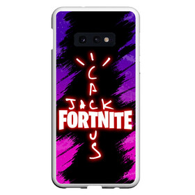 Чехол для Samsung S10E с принтом FORTNITE X TRAVIS SCOTT в Новосибирске, Силикон | Область печати: задняя сторона чехла, без боковых панелей | astro | astronomical | astroworld | cactus | fort | fortnite | jack | nite | nomical | scott | travis | world | астро | астрономикал | джек | джэк | кактус | найт | номикал | скотт | трэвис | форт | фортнайт