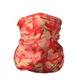 Бандана-труба 3D с принтом Оранжевый камуфляж в Новосибирске, 100% полиэстер, ткань с особыми свойствами — Activecool | плотность 150‒180 г/м2; хорошо тянется, но сохраняет форму | camouflage | camuflage | kamouflage | orange | pink | абстракция | камуфляж | комуфляж | оранжевый | пятна | розовый
