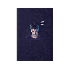 Обложка для паспорта матовая кожа с принтом Дима Билан в Новосибирске, натуральная матовая кожа | размер 19,3 х 13,7 см; прозрачные пластиковые крепления | актер | билан | дима | певец