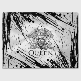 Плед 3D с принтом QUEEN. в Новосибирске, 100% полиэстер | закругленные углы, все края обработаны. Ткань не мнется и не растягивается | queen | британская рок группа | квин | куин | кьюин | мистер робот | музыка | рами малек | рок | рок музыка | фредди меркьюри