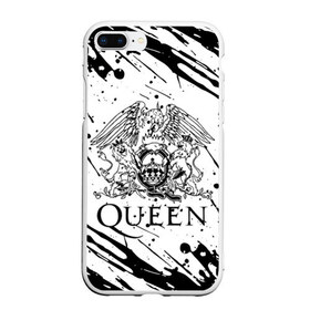 Чехол для iPhone 7Plus/8 Plus матовый с принтом QUEEN в Новосибирске, Силикон | Область печати: задняя сторона чехла, без боковых панелей | queen | британская рок группа | квин | куин | кьюин | мистер робот | музыка | рами малек | рок | рок музыка | фредди меркьюри