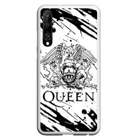 Чехол для Honor P30 с принтом QUEEN в Новосибирске, Силикон | Область печати: задняя сторона чехла, без боковых панелей | queen | британская рок группа | квин | куин | кьюин | мистер робот | музыка | рами малек | рок | рок музыка | фредди меркьюри