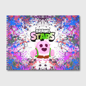 Альбом для рисования с принтом Sakura Spike Brawl Stars в Новосибирске, 100% бумага
 | матовая бумага, плотность 200 мг. | brawl | brawl stars | sakura spike | spike | бравл | бравл кактус | бравл старс | кактус | сакура спайк | спайк | спайк бравл старс