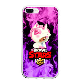 Чехол для iPhone 7Plus/8 Plus матовый с принтом BRAWL STARS LEON UNICORN в Новосибирске, Силикон | Область печати: задняя сторона чехла, без боковых панелей | bibi | brawl stars | crow | leon | leon shark | max | mecha crow | mr.p | phoenix | sally leon | sprout | stars | unicorn | virus 8 bit | werewolf | биби | ворон | леон | оборотень | пингвин