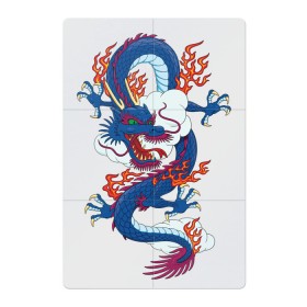 Магнитный плакат 2Х3 с принтом Китайский дракон в Новосибирске, Полимерный материал с магнитным слоем | 6 деталей размером 9*9 см | арт | дракон | животные | китай | мистика