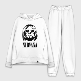 Женский костюм хлопок Oversize с принтом NIRVANA в Новосибирске,  |  | nirvana | nirvana smells | nirvana smells like | teen spirit | курт кобейн | нирвана | нирвана песни.