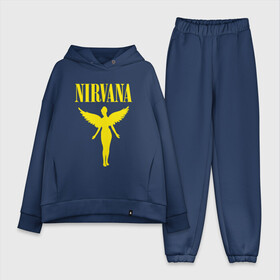 Женский костюм хлопок Oversize с принтом NIRVANA в Новосибирске,  |  | nirvana | nirvana smells | nirvana smells like | teen spirit | курт кобейн | нирвана | нирвана песни.