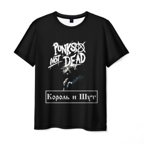 Мужская футболка 3D с принтом КИШ в Новосибирске, 100% полиэфир | прямой крой, круглый вырез горловины, длина до линии бедер | punks not dead | анархия | горшок | киш | король и шут | музыка | панк | панки не умирают | рок | рокер | русский рок