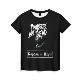 Женская футболка 3D с принтом КИШ в Новосибирске, 100% полиэфир ( синтетическое хлопкоподобное полотно) | прямой крой, круглый вырез горловины, длина до линии бедер | punks not dead | анархия | горшок | киш | король и шут | музыка | панк | панки не умирают | рок | рокер | русский рок