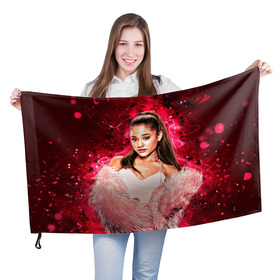 Флаг 3D с принтом Ariana в Новосибирске, 100% полиэстер | плотность ткани — 95 г/м2, размер — 67 х 109 см. Принт наносится с одной стороны | ariana grande | music | singer | альбом | ариана гранде | арт | девушки | звезда | знаменитость | любимые | музыка | певцы | персонаж | портрет | сша
