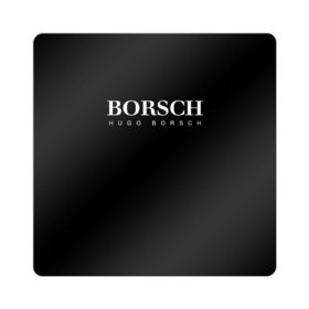 Магнит виниловый Квадрат с принтом BORSCH hugo borsch в Новосибирске, полимерный материал с магнитным слоем | размер 9*9 см, закругленные углы | Тематика изображения на принте: borsch | boss | hugo borsch | hugo boss | антибренд | борщ | босс | бренд | брендовый | брэнд | знак | значок | итальянский | как | лого | логотип | пародия | прикол | салон | салоновский | символ | фирменный