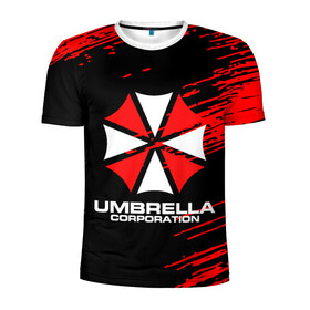 Мужская футболка 3D спортивная с принтом Umbrella Corporation. в Новосибирске, 100% полиэстер с улучшенными характеристиками | приталенный силуэт, круглая горловина, широкие плечи, сужается к линии бедра | resident evil | umbrella corporation | амбрелла | амбрелла корпорейшн | вирус | вымышленная военная и фармацевтическая корпорация | игра | умбрелла