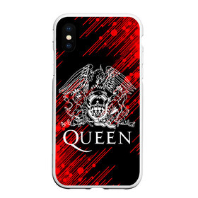 Чехол для iPhone XS Max матовый с принтом QUEEN в Новосибирске, Силикон | Область печати: задняя сторона чехла, без боковых панелей | queen | британская рок группа | квин | куин | кьюин | мистер робот | музыка | рами малек | рок | рок музыка | фредди меркьюри