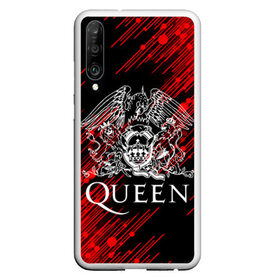 Чехол для Honor P30 с принтом QUEEN в Новосибирске, Силикон | Область печати: задняя сторона чехла, без боковых панелей | queen | британская рок группа | квин | куин | кьюин | мистер робот | музыка | рами малек | рок | рок музыка | фредди меркьюри