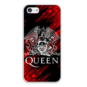 Чехол для iPhone 5/5S матовый с принтом QUEEN в Новосибирске, Силикон | Область печати: задняя сторона чехла, без боковых панелей | queen | британская рок группа | квин | куин | кьюин | мистер робот | музыка | рами малек | рок | рок музыка | фредди меркьюри