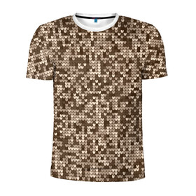 Мужская футболка 3D спортивная с принтом ВЯЗАНЫЙ КАМУФЛЯЖ в Новосибирске, 100% полиэстер с улучшенными характеристиками | приталенный силуэт, круглая горловина, широкие плечи, сужается к линии бедра | camouflage | армия | военная форма | военный | вооружение | вооруженные силы | вязанный | вязаный | защита | защитный цвет | камуфляж | маскировка | солдат | униформа | форма | хаки