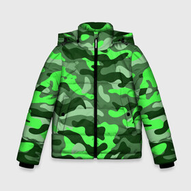 Зимняя куртка для мальчиков 3D с принтом CAMOUFLAGE GREEN в Новосибирске, ткань верха — 100% полиэстер; подклад — 100% полиэстер, утеплитель — 100% полиэстер | длина ниже бедра, удлиненная спинка, воротник стойка и отстегивающийся капюшон. Есть боковые карманы с листочкой на кнопках, утяжки по низу изделия и внутренний карман на молнии. 

Предусмотрены светоотражающий принт на спинке, радужный светоотражающий элемент на пуллере молнии и на резинке для утяжки | camouflage | армия | военная форма | военный | вооружение | вооруженные силы | защита | защитный цвет | зеленый | камуфляж | маскировка | солдат | униформа | форма