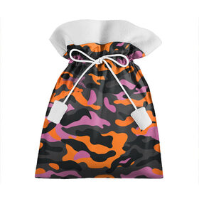 Подарочный 3D мешок с принтом КАМУФЛЯЖ COLOR в Новосибирске, 100% полиэстер | Размер: 29*39 см | Тематика изображения на принте: camouflage | армия | военная форма | военный | вооружение | вооруженные силы | защита | защитный цвет | камуфляж | маскировка | оранжевый | розовый | солдат | униформа | форма