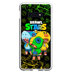 Чехол для Samsung S10E с принтом BRAWL STARS LEON в Новосибирске, Силикон | Область печати: задняя сторона чехла, без боковых панелей | bibi | br | brawl stars | coach mike | crow | leon | leon shark | max | mecha crow | mr.p | phoenix | sally leon | spike | unicorn | virus 8 bit | werewolf | ворон | оборотень | пингвин