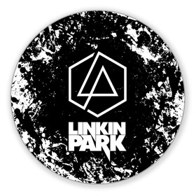 Коврик для мышки круглый с принтом LINKIN PARK [2] в Новосибирске, резина и полиэстер | круглая форма, изображение наносится на всю лицевую часть | linkin | linkin park | music | park | rock | линкин | линкин парк | музыка | парк | рок