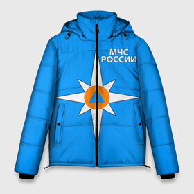 Мужская зимняя куртка 3D с принтом МЧС России в Новосибирске, верх — 100% полиэстер; подкладка — 100% полиэстер; утеплитель — 100% полиэстер | длина ниже бедра, свободный силуэт Оверсайз. Есть воротник-стойка, отстегивающийся капюшон и ветрозащитная планка. 

Боковые карманы с листочкой на кнопках и внутренний карман на молнии. | Тематика изображения на принте: 112 | 23 февраля | 27 декабря | firefighter | герб | гкчс | знак | лого | логотип | министерство | мчс | мчс россии | мчсник | по чрезв | пожарная охрана | пожарник | пожарный | пч | россии | рф | символ | ситуации