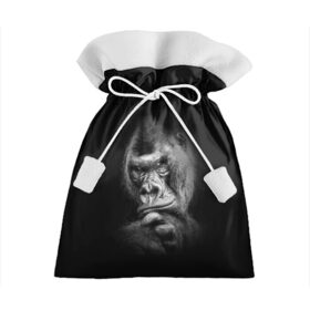Подарочный 3D мешок с принтом Ruanda в Новосибирске, 100% полиэстер | Размер: 29*39 см | eyes | gorilla | muzzle | nostrils | paw | ruanda | view | взгляд | глаза | горилла | животные | лапа | ноздри | руанда