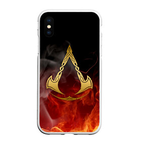 Чехол для iPhone XS Max матовый с принтом ASSASSIN`S CREED VALHALLA в Новосибирске, Силикон | Область печати: задняя сторона чехла, без боковых панелей | crow | slayer | valhalla | vikings | асасин | ассасин крид | ассассин | вальхалла | викинги | ворон | тамплиеры