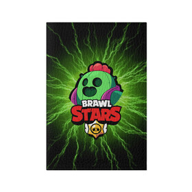 Обложка для паспорта матовая кожа с принтом BRAWL STARS SPIKE в Новосибирске, натуральная матовая кожа | размер 19,3 х 13,7 см; прозрачные пластиковые крепления | bibi | brawl stars | coach mike | crow | leon | leon shark | max | mecha crow | mr.p | phoenix | sally leon | spike | sprout | unicorn | virus 8 bit | werewolf | ворон | оборотень | пингвин