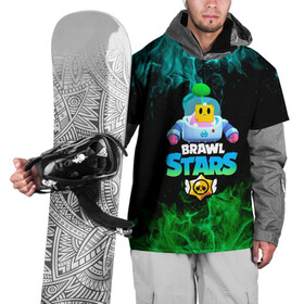 Накидка на куртку 3D с принтом Sprout Brawl Stars в Новосибирске, 100% полиэстер |  | Тематика изображения на принте: brawl | brawl stars | sprout | бравл | бравл старс | росток | спраут | спраут brawl stars | спроут