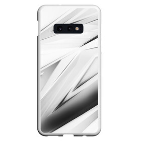 Чехол для Samsung S10E с принтом GEOMETRY STRIPES WHITE в Новосибирске, Силикон | Область печати: задняя сторона чехла, без боковых панелей | Тематика изображения на принте: abstraction | geometry | hexagon | stripes | text | texture | абстракция | геометрия | красный | линии | неон | неоновый | полосы | соты | текстура | фигуры | черный