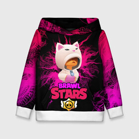 Детская толстовка 3D с принтом LEON CAT | BRAWL STARS в Новосибирске, 100% полиэстер | двухслойный капюшон со шнурком для регулировки, мягкие манжеты на рукавах и по низу толстовки, спереди карман-кенгуру с мягким внутренним слоем | bea | brawl | brawl stars | carl | cat | cтарс | leon | poco | shelly | spike | stars | unicorn | беа | бравл | девочке | единорог | игра | игры | кот | котик | кошка | леон | поко | розовая | спайк | цветы | шелли
