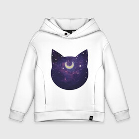 Детское худи Oversize хлопок с принтом Space Cat в Новосибирске, френч-терри — 70% хлопок, 30% полиэстер. Мягкий теплый начес внутри —100% хлопок | боковые карманы, эластичные манжеты и нижняя кромка, капюшон на магнитной кнопке | animal | cat | cute | kitty | meow | space | друг | животные | киска | китти | космонавт | космос | кот | котенок | котик | кошечка | кошка | лев | леопард | милый | мур | мяу | ночь | пантера | питомец | рысь | тигр | улыбка