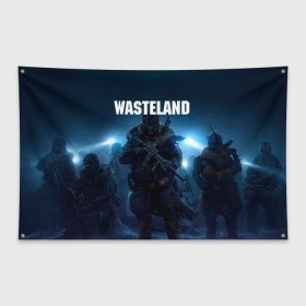 Флаг-баннер с принтом Wasteland 3 в Новосибирске, 100% полиэстер | размер 67 х 109 см, плотность ткани — 95 г/м2; по краям флага есть четыре люверса для крепления | game wasteland 3 | post apocalyptic | wasteland | wasteland 2 | wasteland 3 | вастеленд | вестерленд | вестленд | вэстелэнд | игра wasteland | постапакалипсис | пустошь | ядерная зима