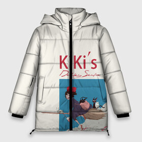Женская зимняя куртка 3D с принтом Kiki’s Delivery Service в Новосибирске, верх — 100% полиэстер; подкладка — 100% полиэстер; утеплитель — 100% полиэстер | длина ниже бедра, силуэт Оверсайз. Есть воротник-стойка, отстегивающийся капюшон и ветрозащитная планка. 

Боковые карманы с листочкой на кнопках и внутренний карман на молнии | kiki’s delivery service | аниме | ведьмина служба доставки | мультфильм
