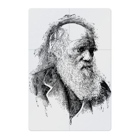 Магнитный плакат 2Х3 с принтом Чарльз Дарвин в Новосибирске, Полимерный материал с магнитным слоем | 6 деталей размером 9*9 см | Тематика изображения на принте: арт | знаменитости | портрет | ученый | чарльз дарвин
