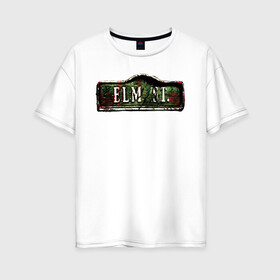 Женская футболка хлопок Oversize с принтом Elm Street в Новосибирске, 100% хлопок | свободный крой, круглый ворот, спущенный рукав, длина до линии бедер
 | a nightmare on elm street | freddy krueger | vdzabma | фредди крюгер