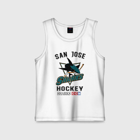 Детская майка хлопок с принтом SAN JOSE SHARKS в Новосибирске,  |  | hockey | nhl | san jose | sharks | sport | usa | акулы | надпись | нхл | сан хосе | символы | сообщение | спорт | сша | текст | фраза | хоккей | цитаты | шайбу