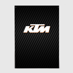 Постер с принтом KTM КАРБОН (Z) в Новосибирске, 100% бумага
 | бумага, плотность 150 мг. Матовая, но за счет высокого коэффициента гладкости имеет небольшой блеск и дает на свету блики, но в отличии от глянцевой бумаги не покрыта лаком | enduro | ktm | moto | motocycle | sportmotorcycle | ктм | мото | мотоспорт