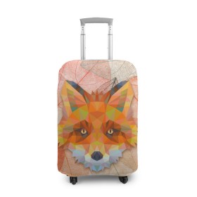 Чехол для чемодана 3D с принтом Fox в Новосибирске, 86% полиэфир, 14% спандекс | двустороннее нанесение принта, прорези для ручек и колес | art | fox | арт | графика | лисы | минимализм | рисунок