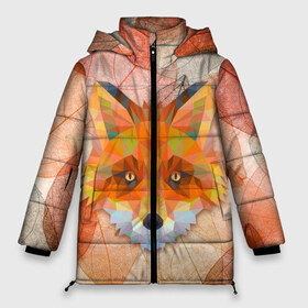 Женская зимняя куртка 3D с принтом Fox в Новосибирске, верх — 100% полиэстер; подкладка — 100% полиэстер; утеплитель — 100% полиэстер | длина ниже бедра, силуэт Оверсайз. Есть воротник-стойка, отстегивающийся капюшон и ветрозащитная планка. 

Боковые карманы с листочкой на кнопках и внутренний карман на молнии | art | fox | арт | графика | лисы | минимализм | рисунок