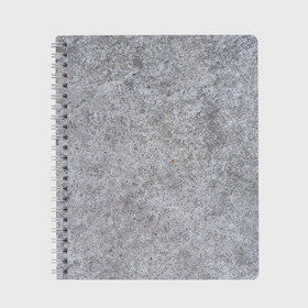 Тетрадь с принтом Серый бетон в Новосибирске, 100% бумага | 48 листов, плотность листов — 60 г/м2, плотность картонной обложки — 250 г/м2. Листы скреплены сбоку удобной пружинной спиралью. Уголки страниц и обложки скругленные. Цвет линий — светло-серый
 | камень