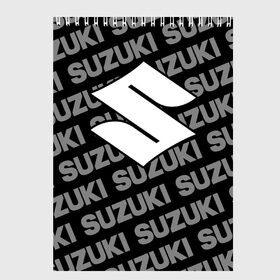 Скетчбук с принтом SUZUKI (9) в Новосибирске, 100% бумага
 | 48 листов, плотность листов — 100 г/м2, плотность картонной обложки — 250 г/м2. Листы скреплены сверху удобной пружинной спиралью | suzuki | авто | автомобиль | сузуки