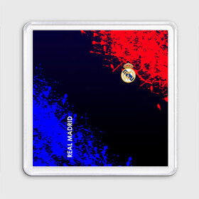 Магнит 55*55 с принтом Real Madrid в Новосибирске, Пластик | Размер: 65*65 мм; Размер печати: 55*55 мм | atletico | barcelona | borussia | chelsea | cristiano | football | juventus | manchester city | manchester united | messi | real madrid | ronaldo | sport | спорт | футбол