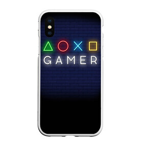 Чехол для iPhone XS Max матовый с принтом Doxo Gamer в Новосибирске, Силикон | Область печати: задняя сторона чехла, без боковых панелей | end of the game | game | gamepad | gamer | joystik | management | player | pleir | prefix | гаймер | джойстик | игра | игрок | конец игры | надпись | плеир | приставка | символы | сообщение | текст | управление | фраза | цитаты