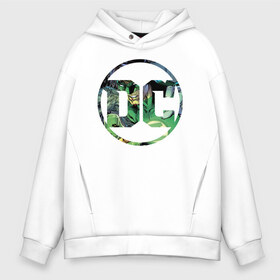 Мужское худи Oversize хлопок с принтом Green Lantern в Новосибирске, френч-терри — 70% хлопок, 30% полиэстер. Мягкий теплый начес внутри —100% хлопок | боковые карманы, эластичные манжеты и нижняя кромка, капюшон на магнитной кнопке | Тематика изображения на принте: dc | green lantern | shtatjl | зеленый фонарь | лига справедливости | логотип