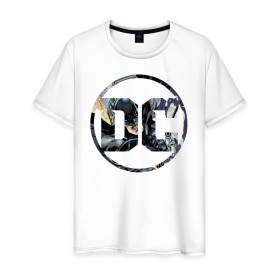 Мужская футболка хлопок с принтом Batman в Новосибирске, 100% хлопок | прямой крой, круглый вырез горловины, длина до линии бедер, слегка спущенное плечо. | Тематика изображения на принте: batman | dc | shtatjl | бэтмен | логотип