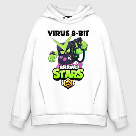 Мужское худи Oversize хлопок с принтом BRAWL STARS VIRUS 8-BIT в Новосибирске, френч-терри — 70% хлопок, 30% полиэстер. Мягкий теплый начес внутри —100% хлопок | боковые карманы, эластичные манжеты и нижняя кромка, капюшон на магнитной кнопке | bibi | brawl stars | coach mike | crow | leon | leon shark | max | mecha crow | mr.p | phoenix | sally leon | spike | sprout | tara | unicorn | virus 8 bit | werewolf | ворон | оборотень